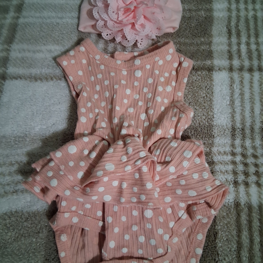 Rachel Zoe Pink and White Polka Dot Bodysuit